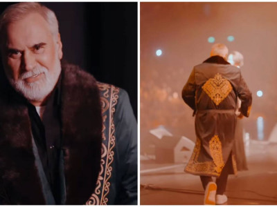 Валерий Меладзе Алматыдағы концертінде қазақ шапанын киіп шықты (ВИДЕО)