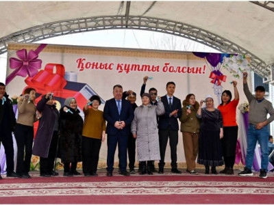 Түркістан облысында ауылда екі қабатты жаңа тұрғын үй қолданысқа берілді