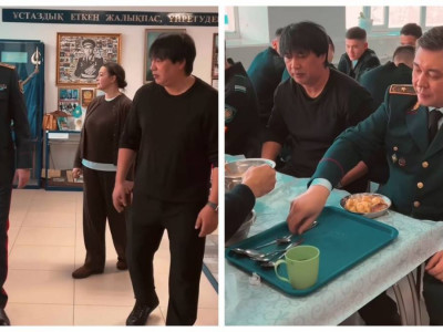 Бүркіт пен Айша қостанайлық курсанттардың қонағы болды (ВИДЕО)