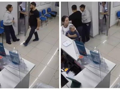 Семейдегі емханада кезекке таласқан ер адам жүкті әйелге қол көтерген (ВИДЕО)