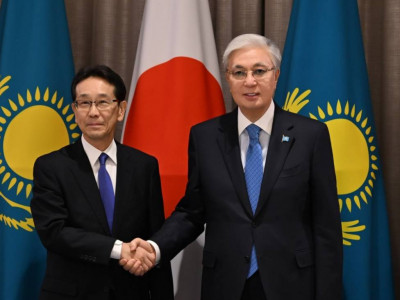 Президент Komatsu компаниясының төрағасы Хироюки Огаваны қабылдады