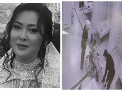 Марқұм Айзат Жұманованың ауруханаға жеткізілген сәті бейнекамераға түсіп қалған (ВИДЕО)