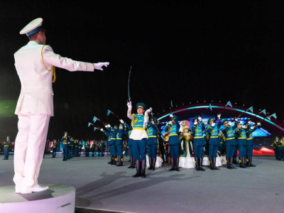 Қарулы Күштердің әскери музыканттары Дохадағы фестивальде өнер көрсетті