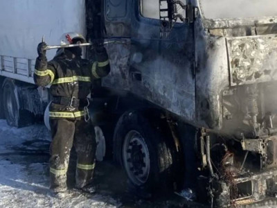 Павлодар облысында 15 бас жылқы тиелген жүк көлігі өртке оранды
