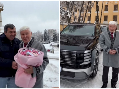 Кәсіпкер Жұмабек Жанықұл Асқар Жұмаділдаевқа көлік сыйлады