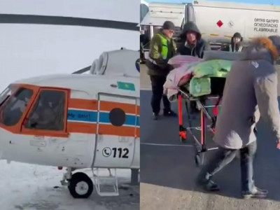 ТЖМ тікұшағы Жезқазғаннан Жайремге науқасты шұғыл жеткізді