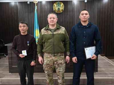 Әскери қызметкер өрт кезіндегі ерлігі үшін медальмен марапатталды