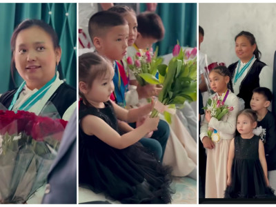 Ақтөбе әкімі үш рет егіз босанған ананы құттықтады