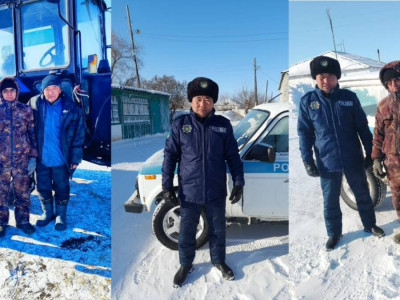 Павлодар полицейлері боранда 10 сағат адасқан екі адамды құтқарды