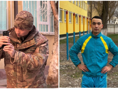 Ұлттық ұлан сарбазы әскери өмірі туралы бейнероликтер түсіріп жүр