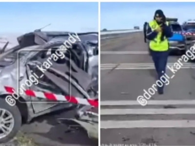 Үш адам қаза тапты: Қарағанды облысында жантүршігерлік жол апаты болды