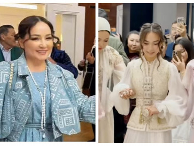 «Ерекше бақыттымыз»: Әнші Жазира Байырбекова құда түсіп, келініне сырға салды (ВИДЕО)