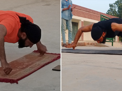 Пәкістандық спортшы бас бармағының көмегімен Гиннесс рекордтар кітабына енді