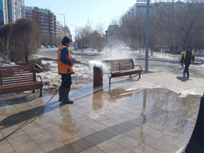 Астанада көктемгі жалпы тазалық жұмысы жүріп жатыр