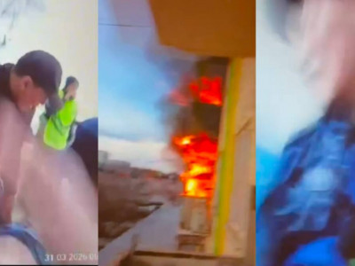 Жезқазғанда полицейлер өрт кезінде тұрғынды құтқарып қалды