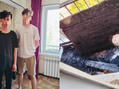 Қызылорда облысында полицей өрттен 2 баланы аман алып қалды