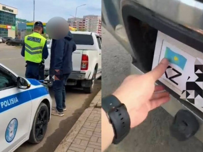 Оралда жалған мемлекеттік нөмір таққан жүргізуші ұсталды
