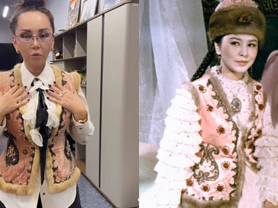 Баян Алагөзоваға «Қыз Жібек» фильміндегі кейіпкердің камзолы сыйға берілді