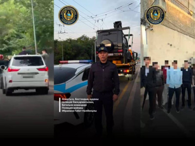 Алматыда мектеп түлектері ұйымдастырған автокортеж тоқтатылды