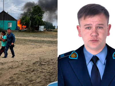 Семейде полицей жанып жатқан үйден әйелді құтқарып қалды