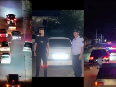 «8 көлік айыптұраққа қойылды»: Түркістан облысында жол ережесін бұзған той кортежі тоқтатылды