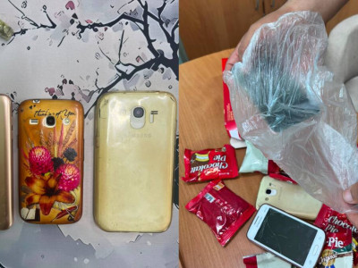 Павлодар тұрғыны телефондарды печенье қаптамасына жасырып түрмеге өткізбек болған