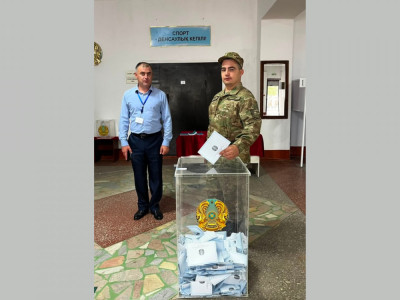 Павлодарда Ұлттық ұлан сарбазы туған күнінде алғашқы болып дауыс берді