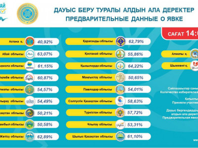 Қазірге дейін 7 миллионға жуық тұрғын дауыс берді – ОСК