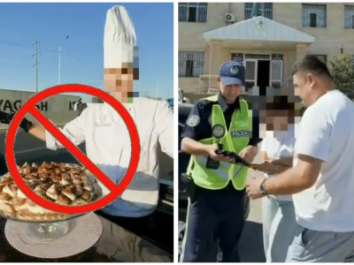 Жолда көлік люгінен шығып, торт әзірлеген әйел жауапқа тартылды (ВИДЕО)