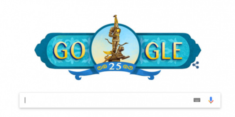 Google Қазақстанды Тәуелсіздіктің 25 жылдығымен дудл арқылы құттықтады
