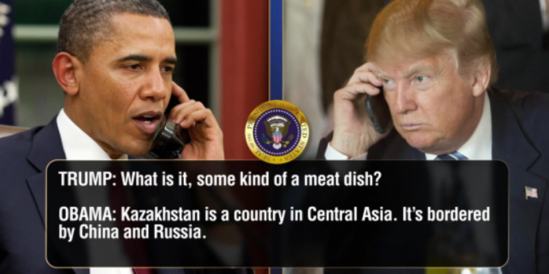Обама мен Трамп туралы пародияда Қазақстан туралы әзіл айтылды