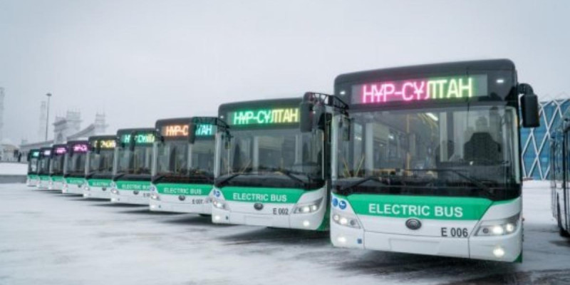 Елордада 100 электр автобусы іске қосылды