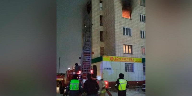 Көкшетауда жатақханадағы өрттен 30 адам құтқарылып, 1 адам көз жұмды