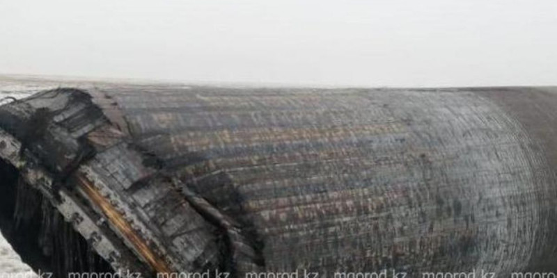 Шекарадан үш шақырым қашықтықта зымыранның бір бөлігі табылды