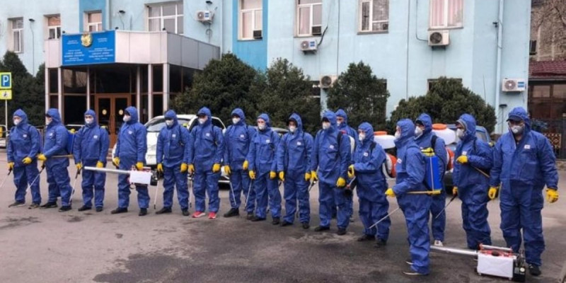 Дезинфекциялау жұмыстарына сарбаздар да тартылды