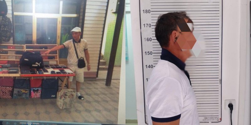 Арыста сатушының көзінше дүкен тонаған ұры ұсталды