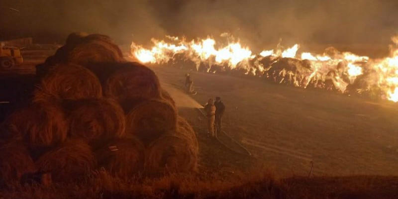 БҚО-да 150 тонна шөп өртеніп кетті