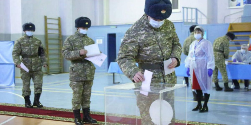 Әскери бөлімдерде ашылған сайлау учаскелерінде дауыс беру аяқталды