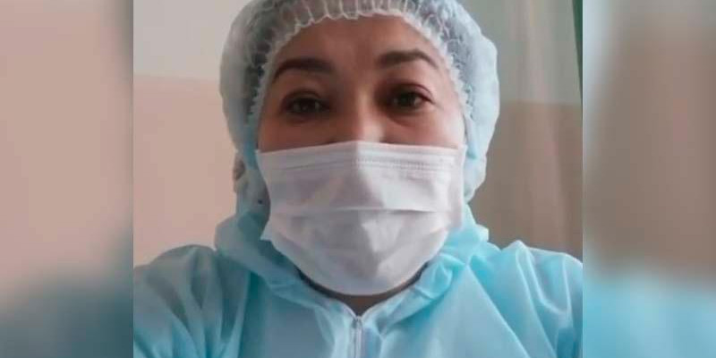 Талдықорғанда вакцина алған медбике видеоүндеу жариялады