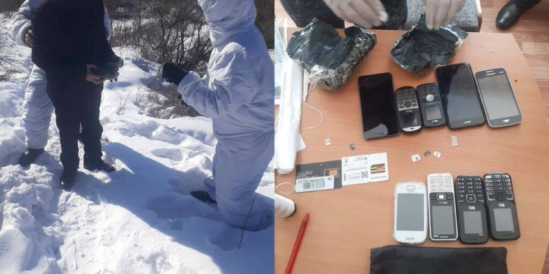 ШҚО-да колонияға жарты келі есірткі мен 9 телефон кіргізбек болғандар ұсталды
