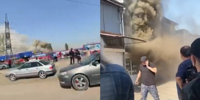 Алматыда "барахолка" өртенді