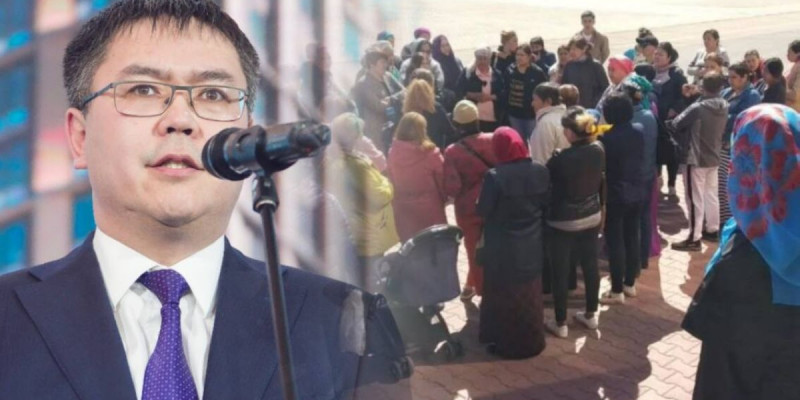 Министр Серік Шәпкенов наразылық білдіре келген көпбалалы аналармен неге жүздеспейтінін айтты
