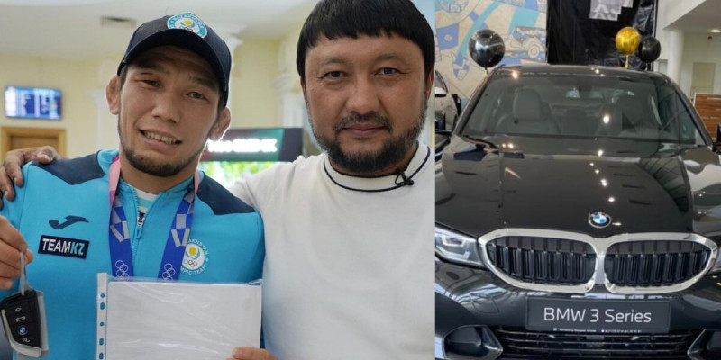 Олимпиада жүлдегері Нұрислам Санаевқа су жаңа BMW көлігі сыйға тартылды