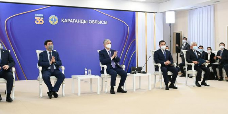 Президент Қарағанды облысындағы полиметалл кен байыту фабрикасын іске қосу рәсіміне қатысты