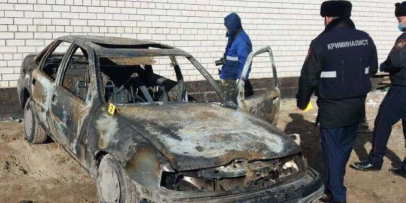 Абақтыдан шыққан азамат көлік ұрлап, өртеп жіберген – видео