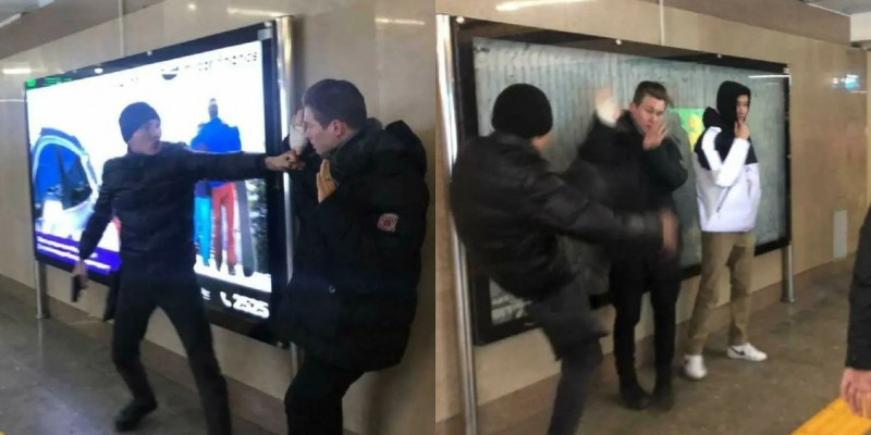 Алматы метросында 2 жігіт оқушыларды тапаншамен қорқытып, ұрып-соққан