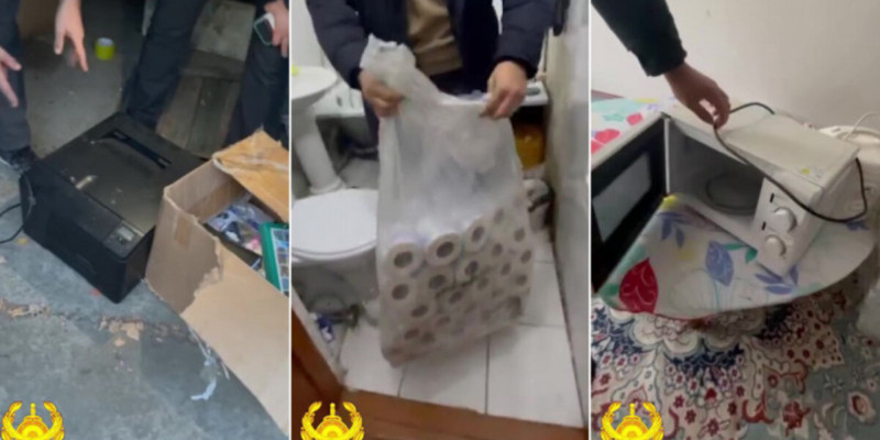 Әкімдік ғимаратынан дәретхана қағазын ұрлағандар ұсталды (ВИДЕО)