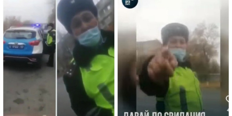 Полицейлердің ерсі әрекеті видеоға түсіп қалды
