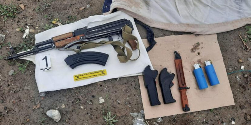 Жамбылда полицейлер 4 қару, 40 патрон және граната тапты