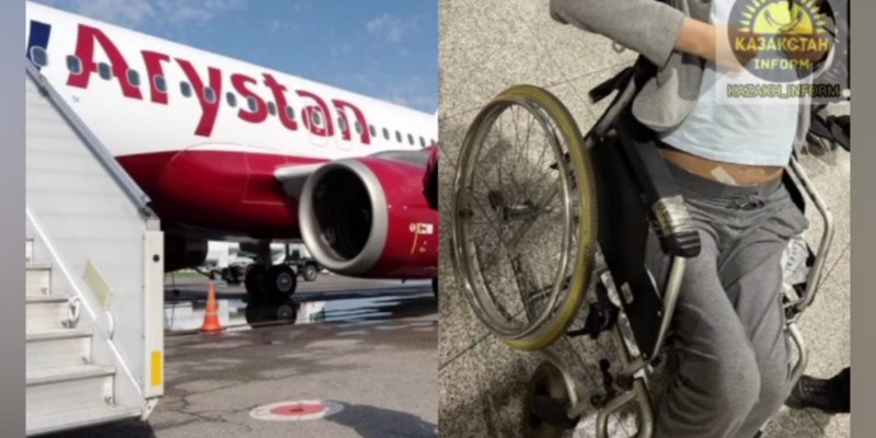FlyArystan жолаушының мүгедектер арбасын багажға салуға рұқсат бермеген